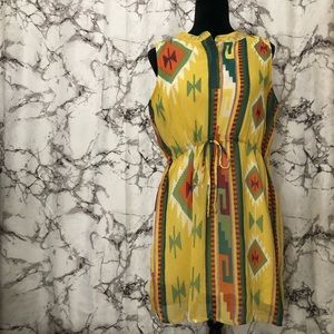 Maude Aztec Print Sleeveless Dress